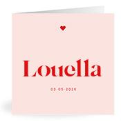 Geboortekaartje naam Louella m3