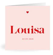 Geboortekaartje naam Louisa m3