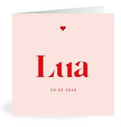 Geboortekaartje naam Lua m3