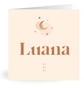 Geboortekaartje naam Luana m1