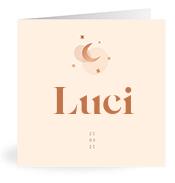 Geboortekaartje naam Luci m1