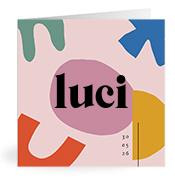 Geboortekaartje naam Luci m2