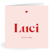 Geboortekaartje naam Luci m3