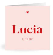 Geboortekaartje naam Lucia m3