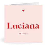 Geboortekaartje naam Luciana m3