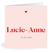 Geboortekaartje naam Lucie-Anne m3