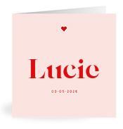Geboortekaartje naam Lucie m3