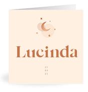 Geboortekaartje naam Lucinda m1