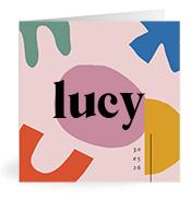 Geboortekaartje naam Lucy m2