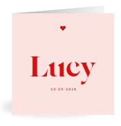 Geboortekaartje naam Lucy m3