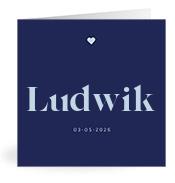 Geboortekaartje naam Ludwik j3