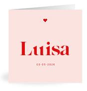 Geboortekaartje naam Luisa m3
