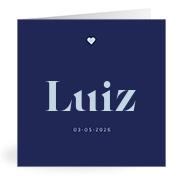 Geboortekaartje naam Luiz j3