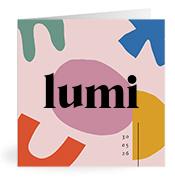 Geboortekaartje naam Lumi m2