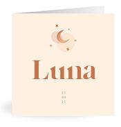 Geboortekaartje naam Luna m1
