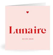 Geboortekaartje naam Lunaire m3