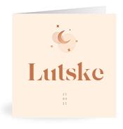 Geboortekaartje naam Lutske m1