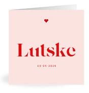 Geboortekaartje naam Lutske m3