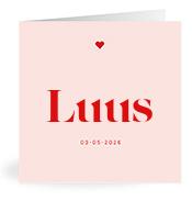 Geboortekaartje naam Luus m3