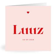 Geboortekaartje naam Luuz m3