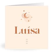 Geboortekaartje naam Luísa m1