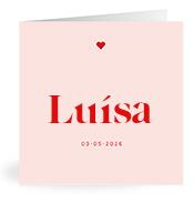 Geboortekaartje naam Luísa m3