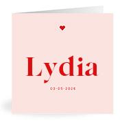 Geboortekaartje naam Lydia m3