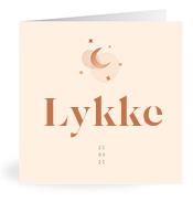 Geboortekaartje naam Lykke m1