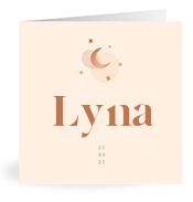 Geboortekaartje naam Lyna m1