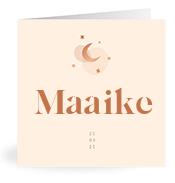 Geboortekaartje naam Maaike m1