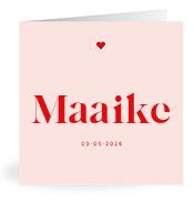 Geboortekaartje naam Maaike m3