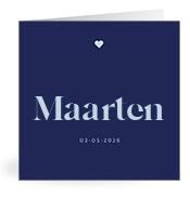 Geboortekaartje naam Maarten j3