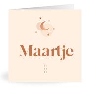 Geboortekaartje naam Maartje m1
