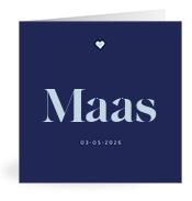 Geboortekaartje naam Maas j3