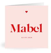 Geboortekaartje naam Mabel m3