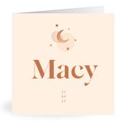 Geboortekaartje naam Macy m1