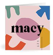 Geboortekaartje naam Macy m2