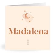 Geboortekaartje naam Madalena m1