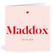 Geboortekaartje naam Maddox m3
