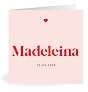 Geboortekaartje naam Madeleina m3