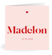 Geboortekaartje naam Madelon m3