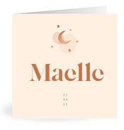 Geboortekaartje naam Maelle m1