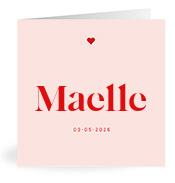 Geboortekaartje naam Maelle m3
