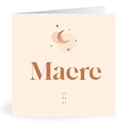 Geboortekaartje naam Maere m1