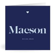 Geboortekaartje naam Maeson j3