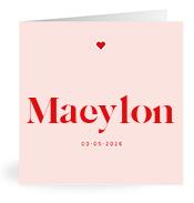 Geboortekaartje naam Maeylon m3