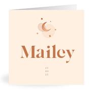 Geboortekaartje naam Mailey m1