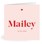 Geboortekaartje naam Mailey m3