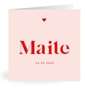 Geboortekaartje naam Maite m3