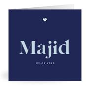 Geboortekaartje naam Majid j3